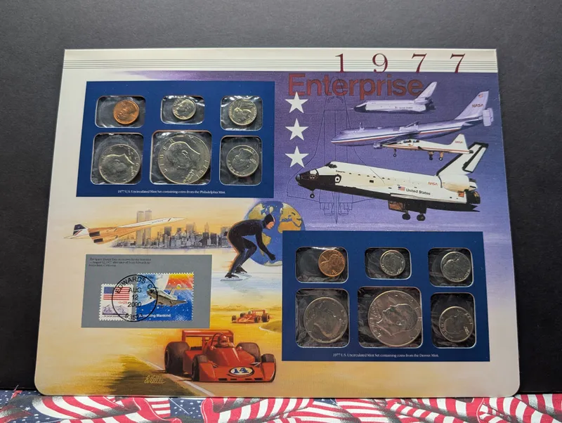 1977 P & D Uncirculated U.S. Postal Commemorative Society Coin & Stamp Panel from auction in Greenville, Ohio — image 20