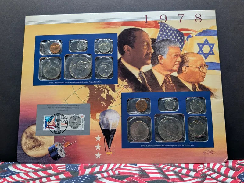 1978 P & D Uncirculated U.S. Postal Commemorative Society Coin & Stamp Panel from auction in Greenville, Ohio — image 27