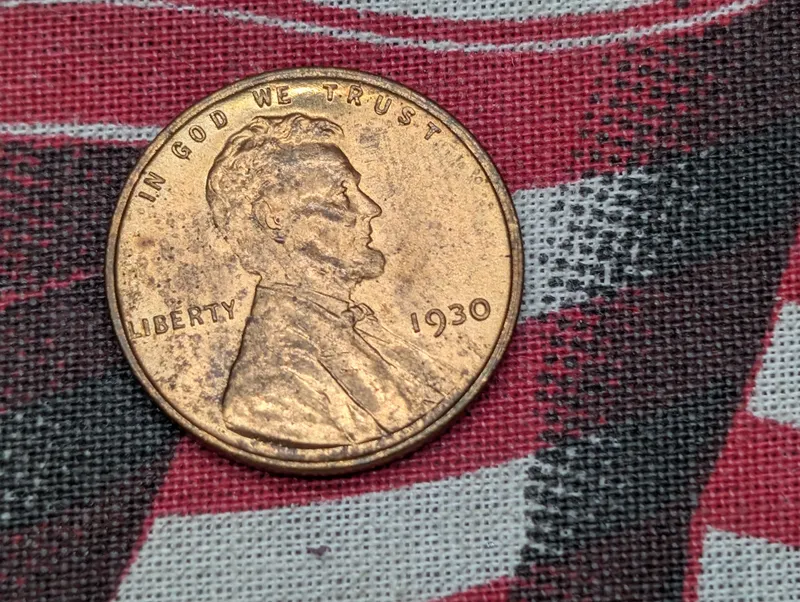 1930-P Lincoln Wheat Cent - UNC. Full Wheat Lines, Red. from auction in Greenville, Ohio — image 31
