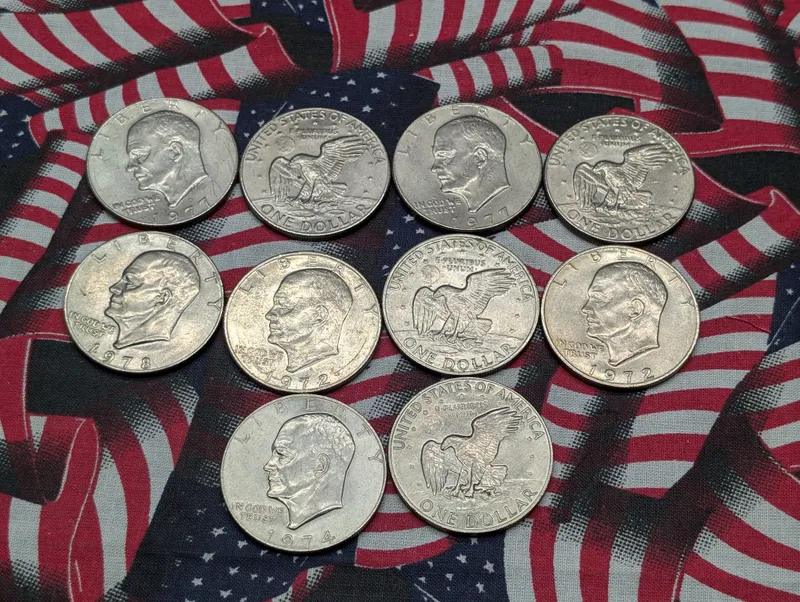 (10) Assorted Eisenhower Dollars from auction in Greenville, Ohio — image 43