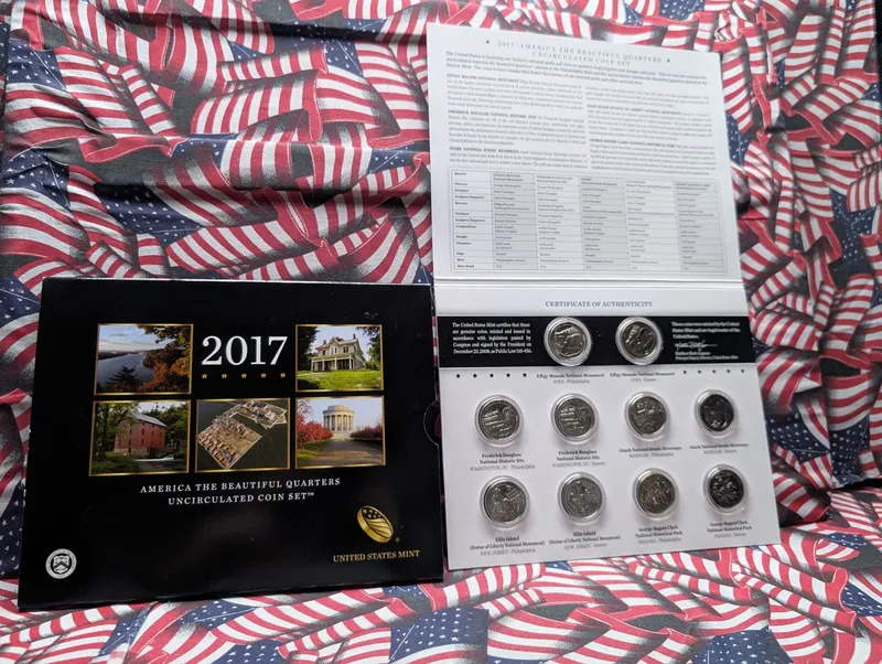 2017-P&D ATB Quarters Uncirculated Coin Set in OGP w/ COA from auction in Greenville, Ohio — image 4