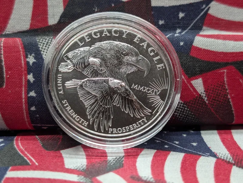 2024 Cook Islands Legacy Eagle, .9999 Fine Silver 1 Troy Oz Round from auction in Greenville, Ohio — image 9