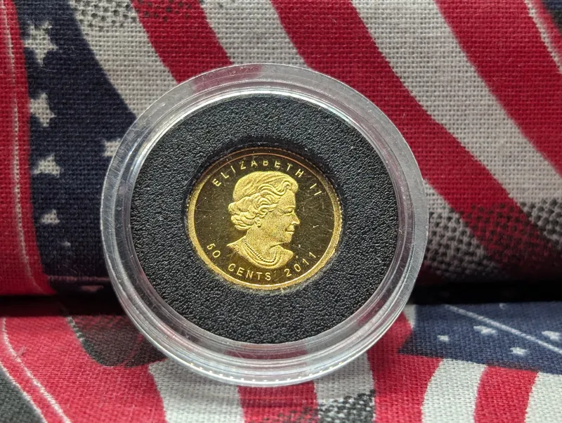 2011 Canada 50 Cents, .9999 Fine Gold 1/25 Troy Oz from auction in Greenville, Ohio — image 10
