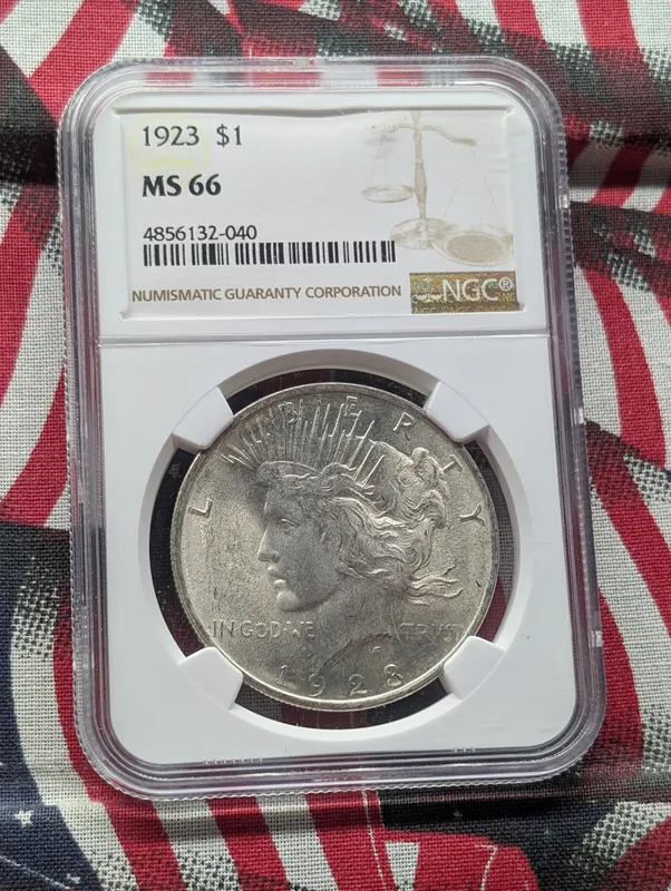 1923 US Peace Silver Dollar, 26.73g - NGC MS 66 from auction in Greenville, Ohio — image 28