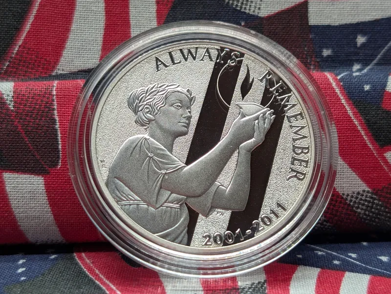2011-P September 11 National Medal, .999 Fine Silver 1 Troy Oz from auction in Greenville, Ohio — image 33