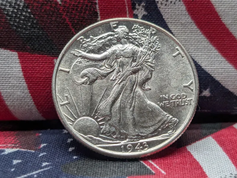 1943 Wartime Walking Liberty Half Dollar, 90% Silver from auction in Greenville, Ohio — image 47