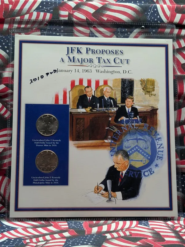 2010 P & D Kennedy Half Dollars and 1975 Commerce Stamp Commemorative Panel from auction in Greenville, Ohio — image 22
