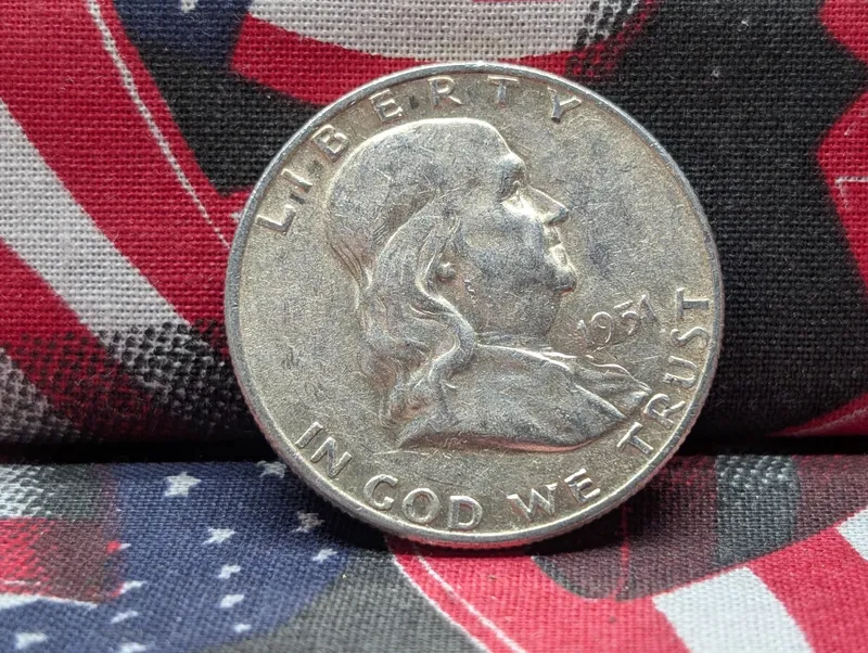 1951-D Franklin Half Dollar, 90% Silver from auction in Greenville, Ohio — image 34