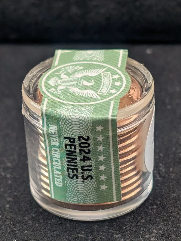 Tube of (12) 2024 Lincoln Shield Cents from auction in Greenville, Ohio — image 31