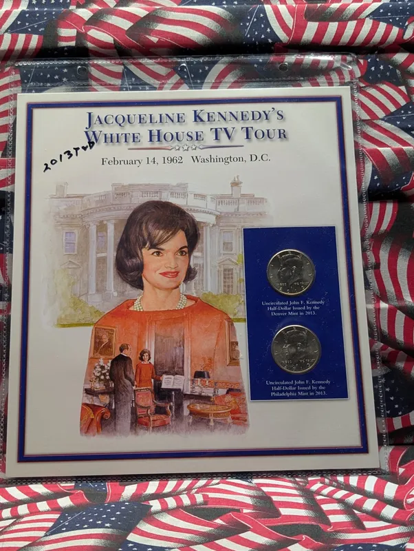 2013-P & D Kennedy Half-Dollars - Jacqueline Kennedy White House TV Tour Set with 1986 Stamp from auction in Greenville, Ohio — image 46