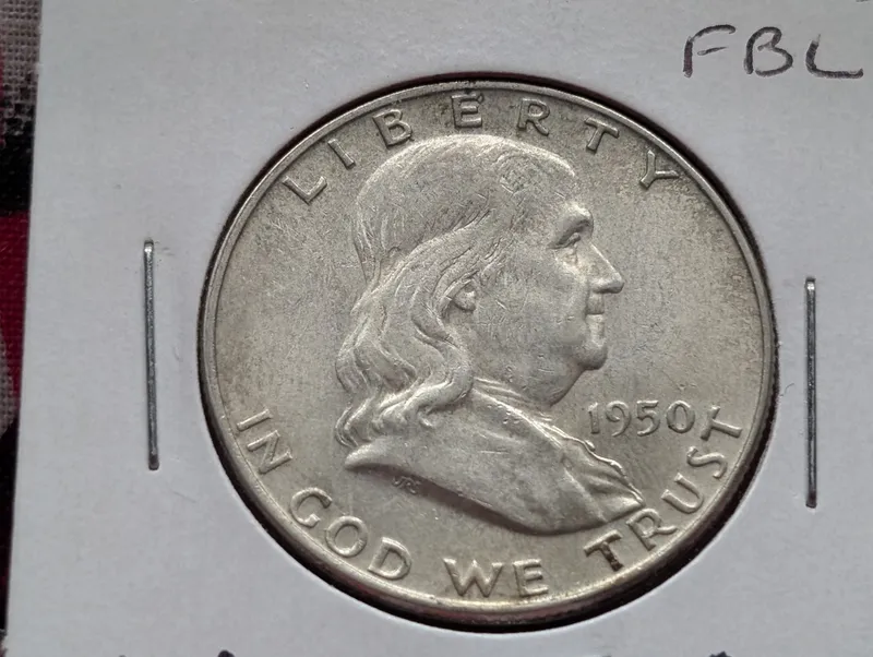 1950-D Franklin Half Dollar, 90% Silver - Uncirculated with Full Bell Lines (FBL) from auction in Greenville, Ohio — image 48