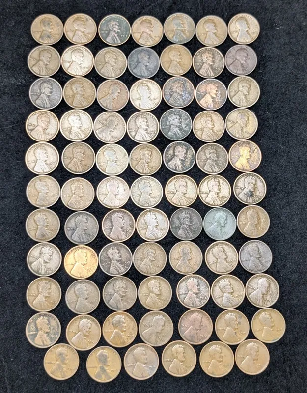 (76) US Early 1900 Teens Dates P, D & S Lincoln Wheat Cents from auction in Greenville, Ohio — image 6