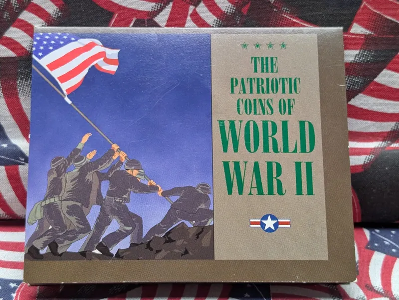 The Patriotic Coins of WWII Wartime Coin Set - Includes 1943 Steel Wheat Cent, 1943-P 35% Silver Jefferson Nickel, and 1936 90% Silver Mercury Dime - Mercury Dime Is Not Wartime from auction in Greenville, Ohio — image 10