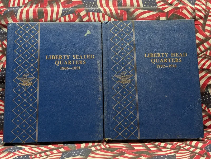 (2) *EMPTY* Whitman Bookshelf Albums #9440 and #9416 for US Quarters - No coins from auction in Greenville, Ohio — image 38