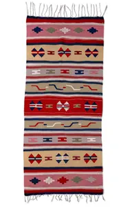 Vintage Handwoven Geometric Kilim Flatweave Runner