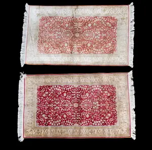 2 Signed Handmade Silk Rugs