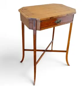 Inlaid Octagonal English Regency Side Table