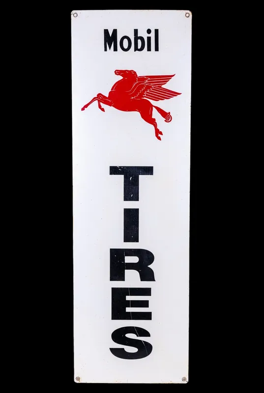 Vintage Mobil Tires Tin sign from auction in York, Pennsylvania — image 14