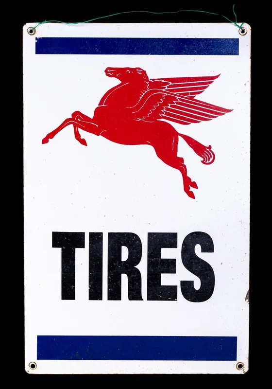 Vintage Mobil Tires Metal Sign from auction in York, Pennsylvania — image 26
