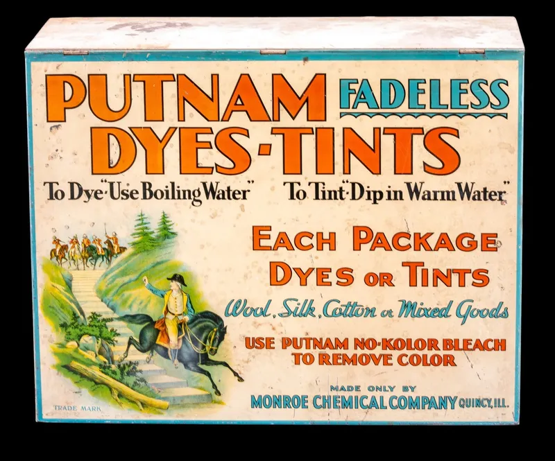 Putnam Fadeless Dyes-Tints Metal Display Box from auction in York, Pennsylvania — image 35