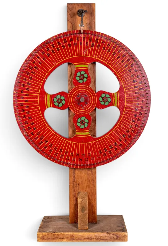 Vintage Handmade Carnival Wooden Wheel from auction in York, Pennsylvania — image 40