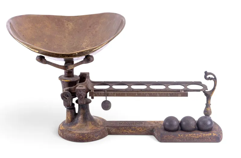 Henry Troemner Cast Iron Scale with 3 Metal Weighs from auction in York, Pennsylvania — image 44