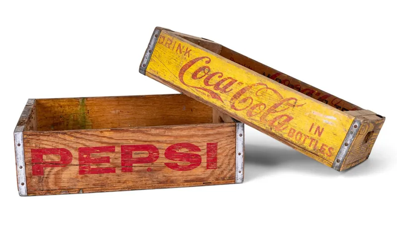 Vintage Coca-Cola and Pepsi Wooden Soda Crates from auction in York, Pennsylvania — image 46