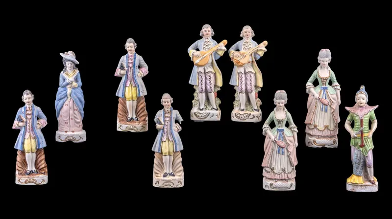9 Hand Painted Japanese Figurine Statues from auction in York, Pennsylvania — image 45