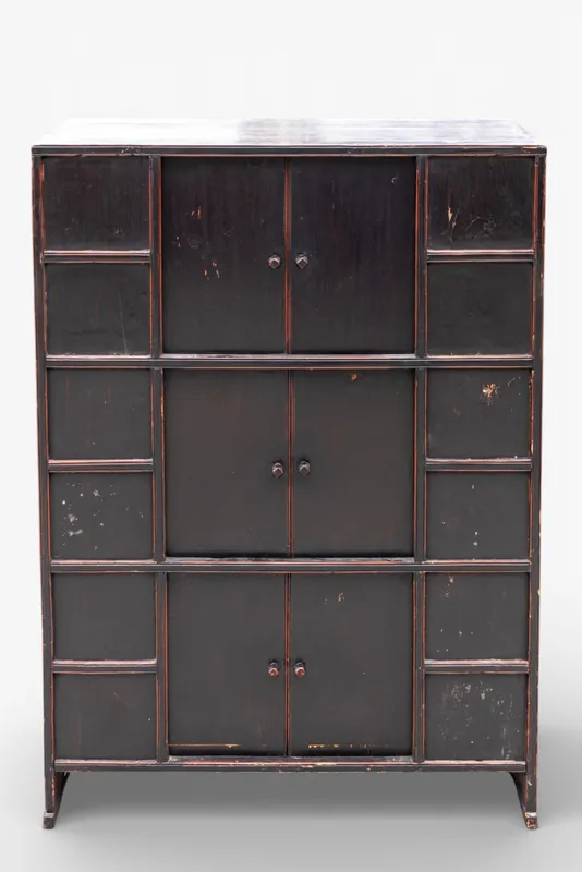 19th C Korean 3-Story Book Chest / Cabinet from auction in York, Pennsylvania — image 19