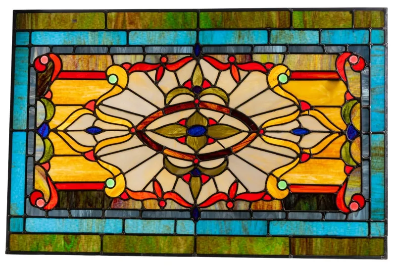 Large Leaded & Stained Glass Window Panel from auction in York, Pennsylvania — image 23