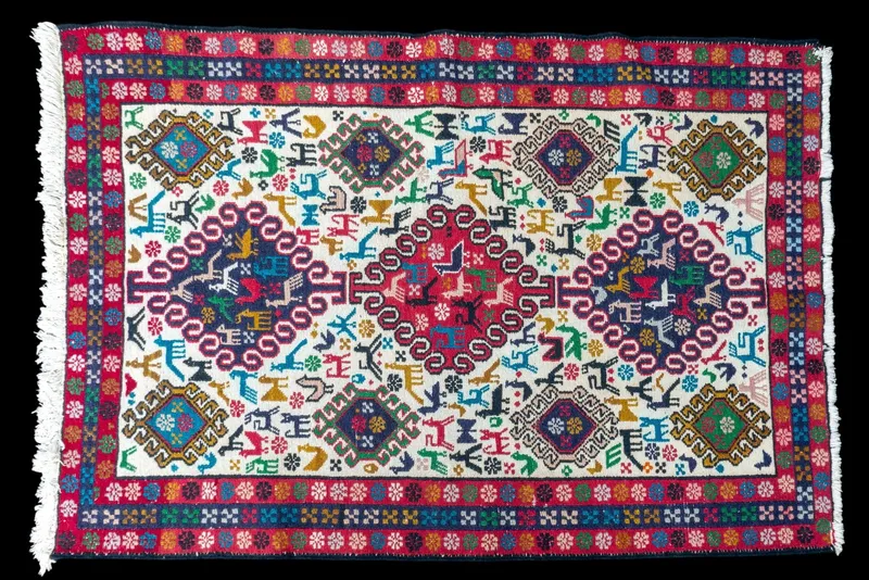 Handmade Kilim Sumak Rug w/ Tribal Design from auction in York, Pennsylvania — image 41