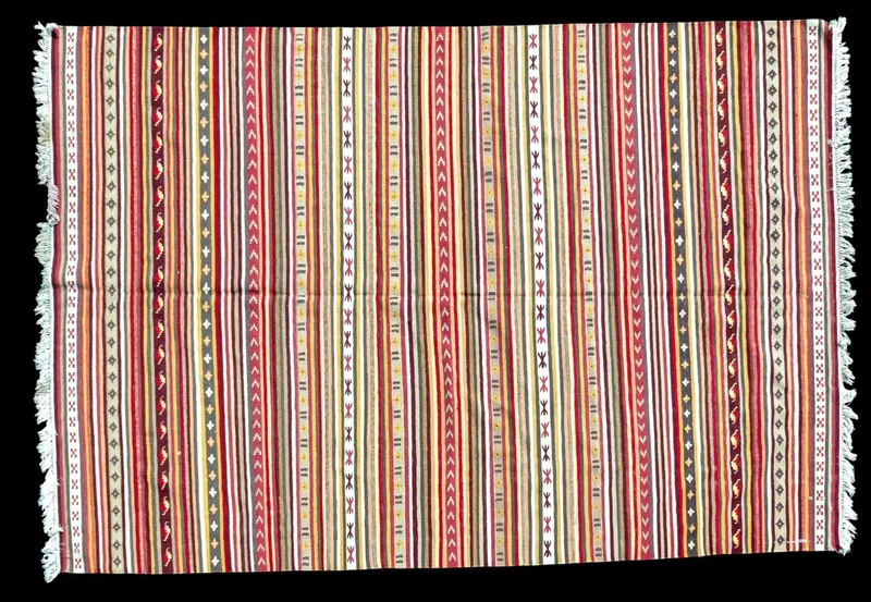 Flatwoven Kilim Area Rug ~ 6.5'x 9.75' from auction in York, Pennsylvania — image 42