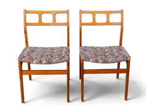 Pair of Vintage MCM Teak Dining Chairs