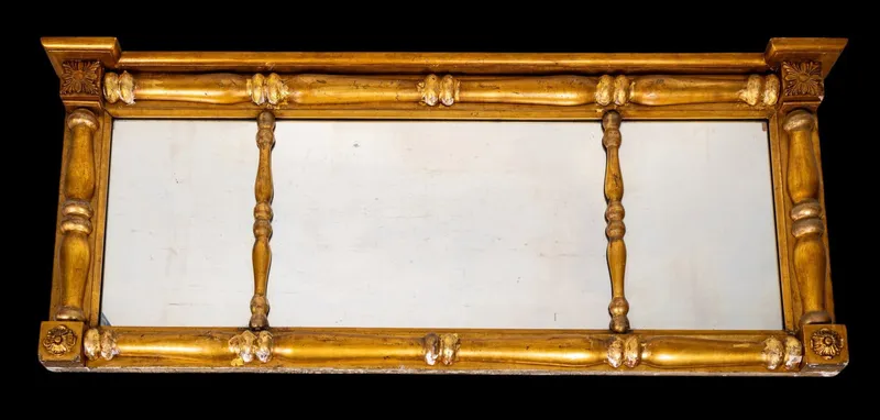 19th C American Empire Classical 3-Panel Mirror from auction in York, Pennsylvania — image 47
