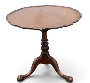 Tilt-Top Pie Crust Table w/ Birdcage