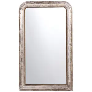 FRENCH LOUIS PHILIPPE SILVER GILTWOOD MIRROR C 1870.