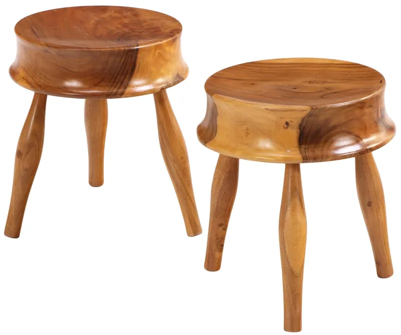 A PAIR OF BRAZILIAN END STOOLS IN EXOTIC WOOD AND RESTING ON SHAPED LEGS. from auction in Philadelphia, Pennsylvania — image 40