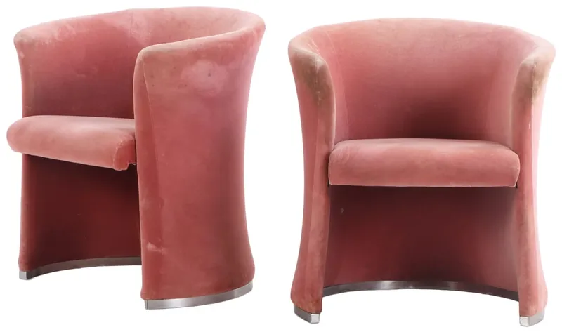 PAIR OF ROTUNDA UPHOLSTERED TUB CHAIRS BY VIGNELLI C 1970. from auction in Philadelphia, Pennsylvania — image 46