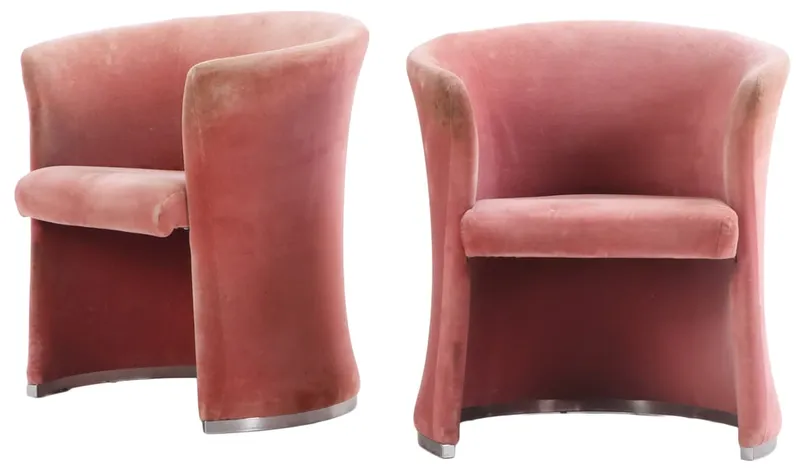 PAIR OF ROTUNDA UPHOLSTERED TUB CHAIRS BY VIGNELLI C 1970. from auction in Philadelphia, Pennsylvania — image 47