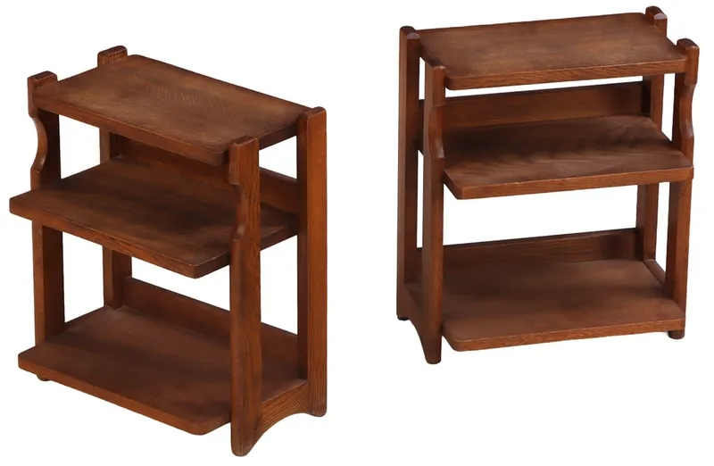 PAIR OF FRENCH OAK  END TABLES BY GUILLERME AND CHAMBRON C 1960. from auction in Philadelphia, Pennsylvania — image 16