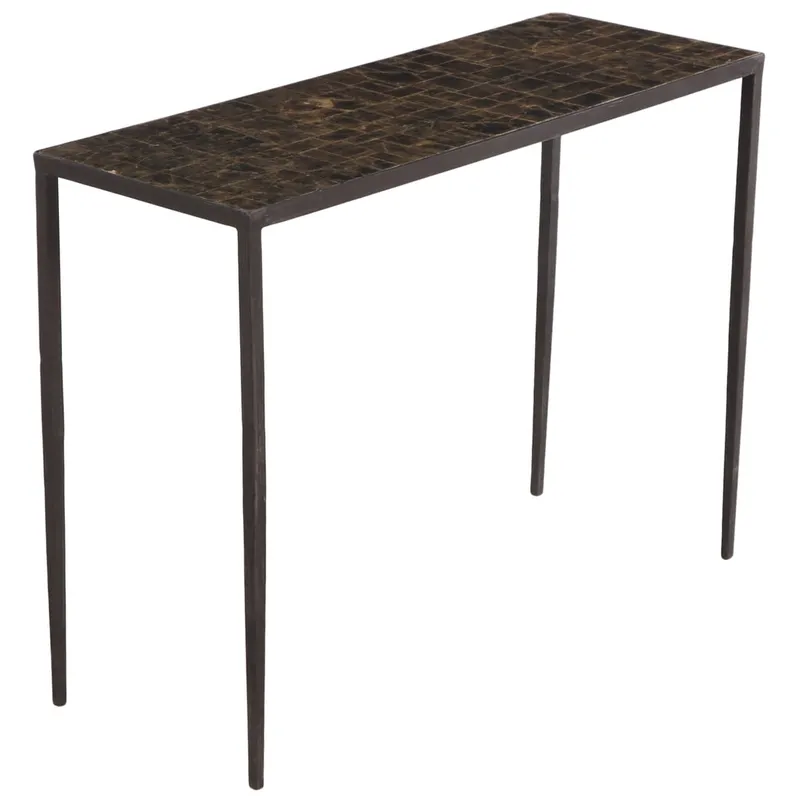 IRON AND MICA CONSOLE TABLE IN THE MANNER OF JEAN-MICHEL FRANK. from auction in Philadelphia, Pennsylvania — image 22