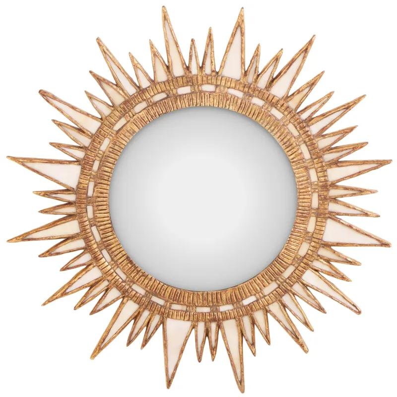 A CONTEMPORARY ARTIST MADE STARBURST MIRROR IN THE MANNER OF LINE VAUTRIN MADE FROM IVORY COLORED from auction in Philadelphia, Pennsylvania — image 23