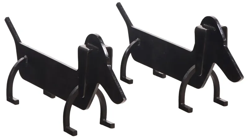 PAIR OF DOG FORM WROUGHT IRON ANDIRONS. from auction in Philadelphia, Pennsylvania — image 27