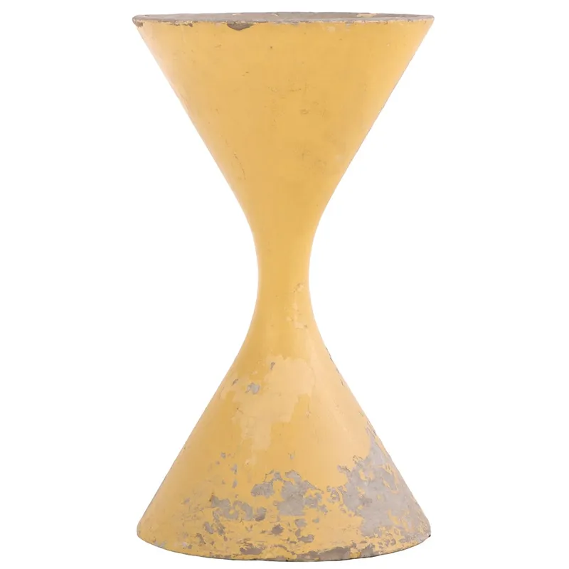 PAINTED FRENCH CAST STONE HOUR GLASS SHAPED "DIABLO" PLANTER DESIGNED BY WILLY GUHL C 1970,. from auction in Philadelphia, Pennsylvania — image 25