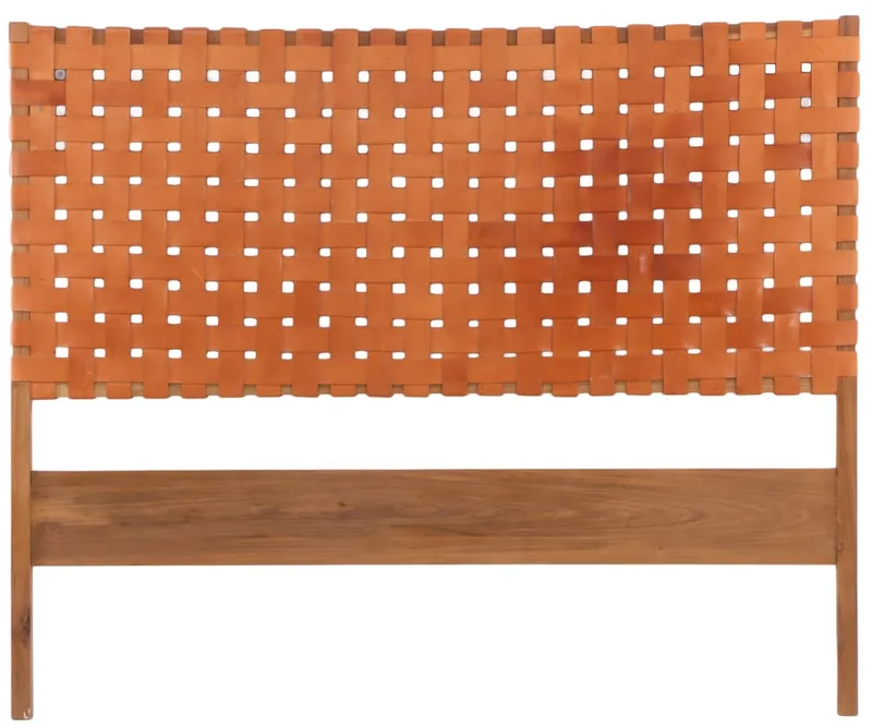 A WOOD AND STRAP WORK LEATHER QUEEN SIZE HEAD BOARD. from auction in Philadelphia, Pennsylvania — image 34