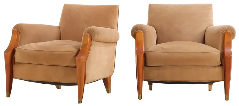 PAIR OF FRENCH ART DECO CLUB CHAIRS DESIGNED BY BATISTIN SPADE FOR THE GRAND SALON ON THE FRENCH from auction in Philadelphia, Pennsylvania — image 39
