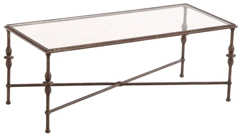 GILBERT POILLERAT STYLE WROUGHT IRON AND GLASS-TOP COFFEE TABLE C. 1950, FRANCE. from auction in Philadelphia, Pennsylvania — image 42