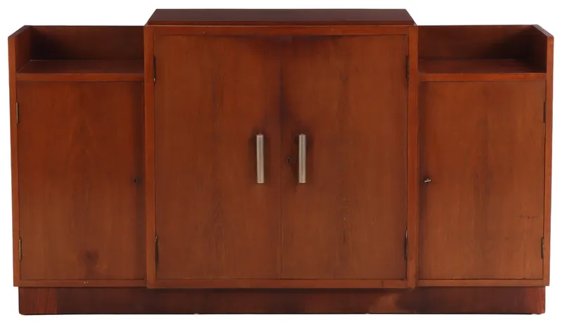 FRENCH ART DECO MODERNIST CABINET ATTRIBUTED TO JACQUES ADNET C. 1930 ROSEWOOD WITH NICKLED from auction in Philadelphia, Pennsylvania — image 44