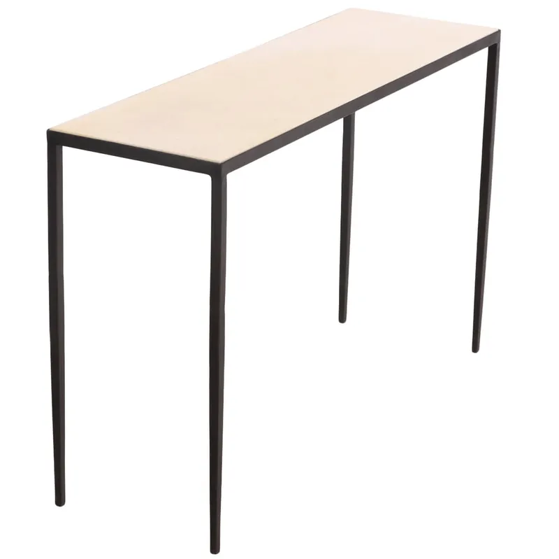 IRON AND PARCHMENT CONSOLE TABLE IN THE MANNER OF JEAN-MICHEL FRANK. from auction in Philadelphia, Pennsylvania — image 37