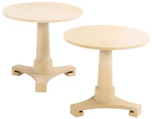 Large Pair of Parchment Covered End Tables in the Manner of Andre Arbus C 1960